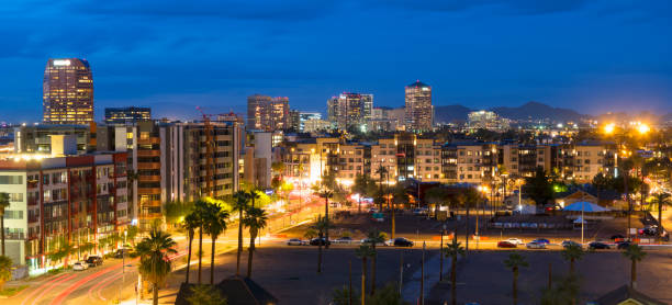 Panoramic of Scottsdale, Arizona, in evening light Affordable places to live in Phoenix