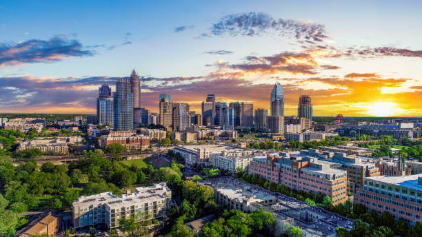 Charlotte North Carolina Downtown Drone Skyline Aerial Why Are So Many People Moving to Charlotte
